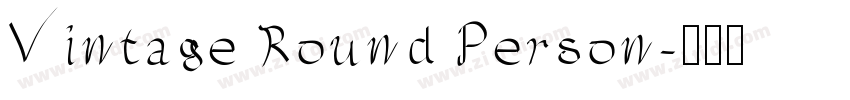 Vintage Round Person字体转换